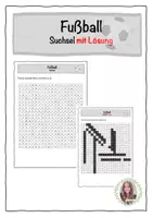 Vorschau - Arbeitsblätter - Suchsel zum Thema "Fußball" - Deckblatt