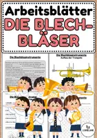 Vorschau - Arbeitsblätter - Arbeitsblätter: Die Blechblasinstrumente - Musik Jg.5/6 - Deckblatt