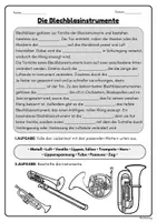 Vorschau - Arbeitsblätter - Arbeitsblätter: Die Blechblasinstrumente - Musik Jg.5/6 - Seite 1