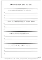 Vorschau - Arbeitsblätter - Satzglieder & Zeiten bestimmen und üben - Deutsch, editierbar - Seite 2