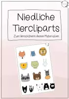 Vorschau - selbst erstellte Cliparts/Grafiken - Niedliche Tiercliparts - Deckblatt