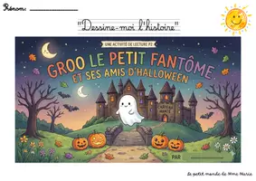 Aperçu - Feuilles d'exercices - P2/P3: Halloween (lire, écrire, dessiner) - Page de couverture