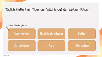 Vorschau - Präsentationen/Tafelbilder - Satz des Tages Kl. 4 interaktiv inkl. Lösung Nr. 6 - Seite 2