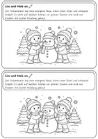 Vorschau - Arbeitsblätter - Winter Lesemalheft | Klasse 2-3 (DaF/DaZ/Deutsch) - Seite 3