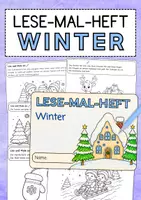 Vorschau - Arbeitsblätter - Winter Lesemalheft | Klasse 2-3 (DaF/DaZ/Deutsch) - Deckblatt