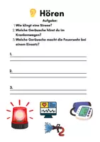 Vorschau - Stundenentwürfe - Sinnesübungen mit Rettungsberufen – Arbeitsheft für Grundschulkinder | Spielerisches Lernen mit allen Sinnen - Seite 3