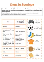 Vorschau - Arbeitsblätter - Tandem-Dialog Achèter un cadeau- Ein Geschenk kaufen - Deckblatt