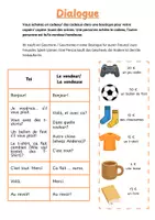 Vorschau - Arbeitsblätter - Tandem-Dialog Achèter un cadeau- Ein Geschenk kaufen - Seite 1
