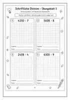 Vorschau - Arbeitsblätter - Schriftliche Division 4. Klasse | Übungsblätter Mathematik - Seite 3