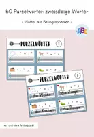 Vorschau - Spiele - 60 Purzelwörter : zweisilbige Wörter (Wörter aus Basisgraphemen) - Deckblatt
