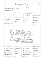 Vorschau - Arbeitsblätter - 10 Minuten Lesen: Buchstabe Y - Leserätsel (1. Klasse) Niko - Seite 1