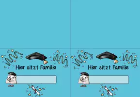 Vorschau - Mal- und Bastelvorlagen - Abschlussfeier Tischkarten Grundschule – Vorlage zum Ausdrucken & Ausmalen - Seite 3