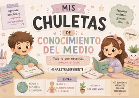 Vista previa - Hojas de trabajo - CHULETAS DE MESA DE CONOCIMIENTO DEL MEDIO. VOLUMNE 1 - página 1