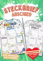 Vorschau - Arbeitsblätter - Abschied 4 Klasse T-Shirt - Deckblatt