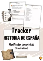 Vista previa - Unidades / Secuencias / Situaciones de Aprendizaje - Planificador / Tracker Selectividad - Historia de España - Portada