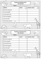 Vorschau - Stationenlernen - Zoo/wild animals - reading comprehension - Seite 1