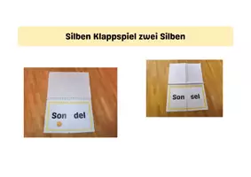 Vorschau - Spiele - Silben Klappspiel zweisilbige Wörter - Seite 1