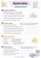 Vorschau - Stundenentwürfe - Lernzettel Deutsch- Relativsatz & Attributsatz - Seite 1