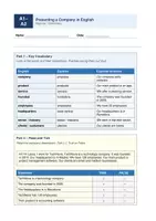 Vista previa - Hojas de trabajo - Speaking practice: Presenting a company - Portada