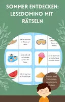 Vorschau - Spiele - Sommer entdecken: Lesedomino mit Rätseln / Klasse 1-4 - Deckblatt
