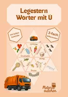 Vorschau - Stationenlernen - Wörter mit Ü - Legestern, 3-fach differenziert - Deckblatt