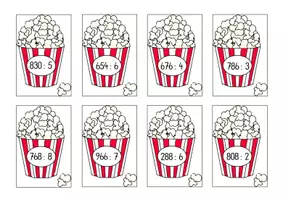 Vorschau - Fördermaterial/Inklusion - Rechnen mit Spaß: Popcorn-Divisionen - Seite 1