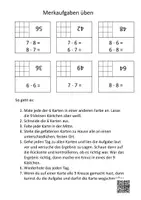 Vorschau - Arbeitsblätter - Einmaleins (1x1): Merkaufgaben mit Kärtchen trainieren - Deckblatt