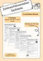 Vorschau - Unterrichtsreihen - Hörverstehen/Zuhören - Deckblatt