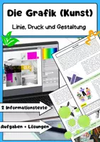 Vorschau - Arbeitsblätter - Die Grafik: Drucktechniken, Bildanalyse & Kunstformen - Deckblatt