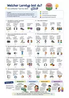 Vorschau - Arbeitsblätter - LERNTYP-BESTIMMUNG - einfach - Klasse 4, 5 & 6, 7 - qlixu - Seite 1