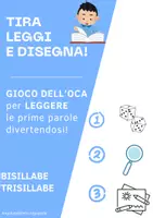 anteprima - Esercizi - GIOCO OCA: TIRA LEGGI E DISEGNA - Pagina di copertina