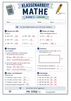 Vorschau - Klassenarbeiten - Klassenarbeit mit Lösung Mathe Klasse 3 - Seite 2
