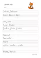 Vorschau - Arbeitsblätter - Lernwortblätter zum festigen der Rechtschreibung - passend zu " Sprache Stein Papier 1 " - Seite 3