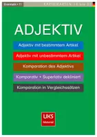 Vorschau - Arbeitsblätter - Grammatik-Karteikarten ADJEKTIVE - Deckblatt