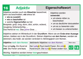 Vorschau - Arbeitsblätter - Grammatik-Karteikarten ADJEKTIVE - Seite 2