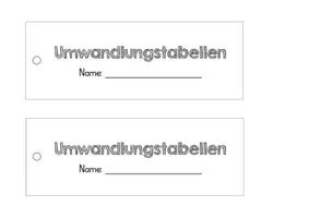 Vorschau - Fördermaterial/Inklusion - Cover Umwandlungstabellen - Seite 1