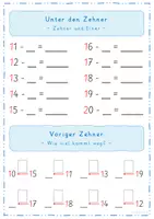Vorschau - Arbeitsblätter - Übungsheft Zehnerunterschreitung - Seite 2