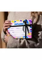 previzualizare - Diploma colorata pentru sfârșitul de an școlar - Pagina de copertă