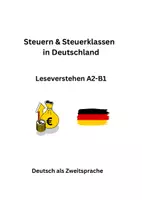 Vorschau - Arbeitsblätter - Steuer und Steuerklassen A2-B1 Leseverstehen DaZ/DaF - Deckblatt
