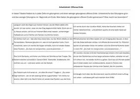 Vorschau - Arbeitsblätter - Offenes Ende in Geschichten_Arbeitsblatt - Deckblatt