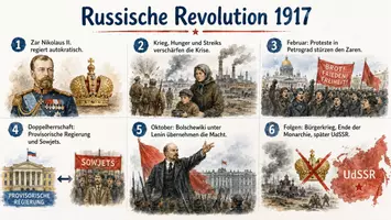 Vorschau - Arbeitsblätter - Arbeitsblatt "Russische Revolution" + Onlineübung & MP3 + Infografik - Seite 2