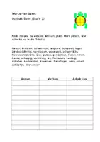 Vorschau - Arbeitsblätter - Wortarten Schildkröten - Nomen, Verben, Adjektive üben - Deckblatt