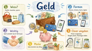 Vorschau - Arbeitsblätter - Arbeitsblatt zum Thema "Geld" + Onlineübung & MP3 + Infografik - Seite 2