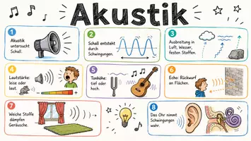 Vorschau - Arbeitsblätter - Arbeitsblätter "Akustik" + Lösung & MP3 + Mindmap + Infografik - Seite 1
