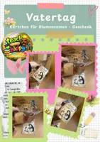 Vorschau - Mal- und Bastelvorlagen - Kärtchen Vatertag als Geschenk zu Blumensamen Geschenkidee - Deckblatt