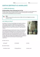 Vorschau - Arbeitsblätter - Goethe-Zertifikat A2: Modelltests und Lösungen. Test 3 - Seite 1