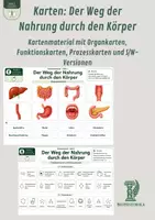 Vorschau - Bildkarten - Karten: Der Weg der Nahrung durch den Körper – Kartenmaterial mit Organkarten, Funktionskarten, Prozesskarten und S/W-Versionen - Deckblatt