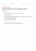 Vorschau - Arbeitsblätter - Klassenarbeit Gruselgeschichte (Kl. 5/6) - Seite 1