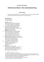 Vorschau - Klassenarbeiten - Klausur zu Heinrich von Kleist - Der zerbrochene Krug - Seite 1