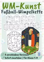 Vorschau - Mal- und Bastelvorlagen - WM Kunst - Wimpelkette basteln und anmalen - Deckblatt